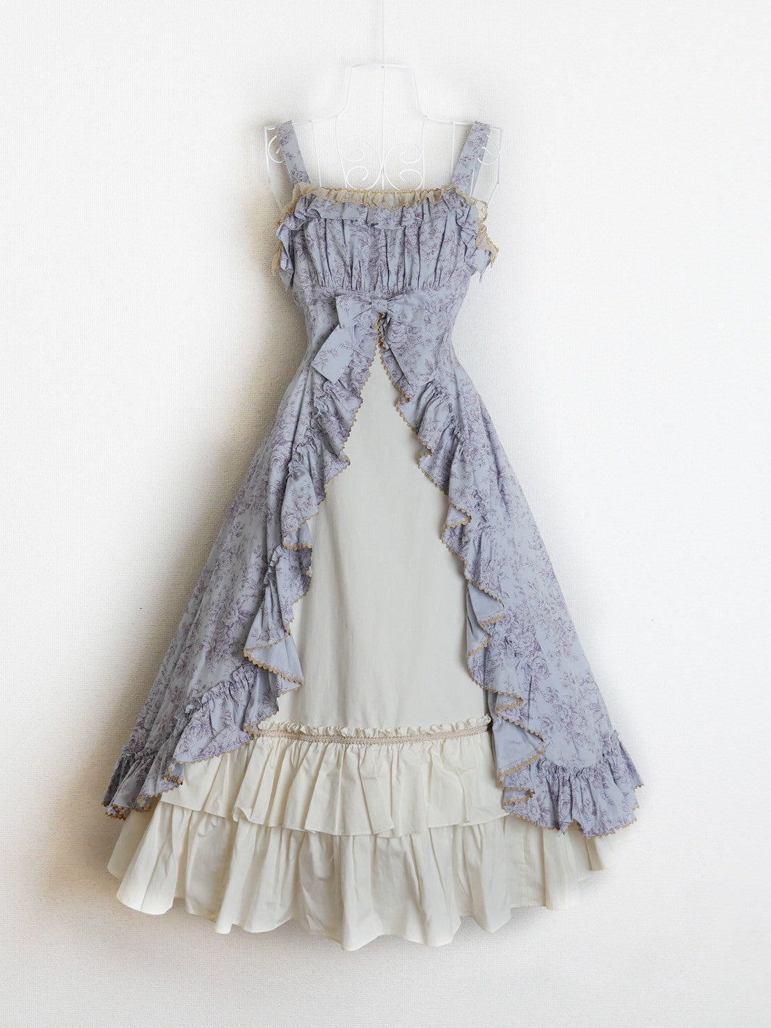 【Victorian maiden】Victorian maiden香氛洛可可荷叶边缎带连衣裙mimosa / prim rose /薰衣草★接受订货期间至9月10日(星期三)★