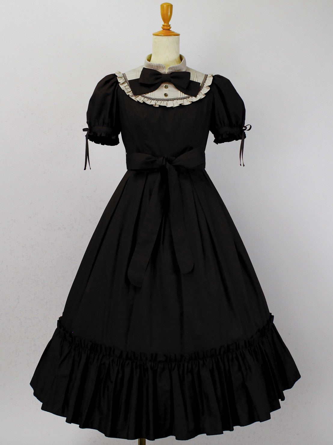 【Victorian maiden】ヴィクトリアンメイデン ノーブルサテンシリーズ ノーブルサテンマロリードレス ボルドー/モスグリーン/ブラック ★受注期間10月13日(月)まで★