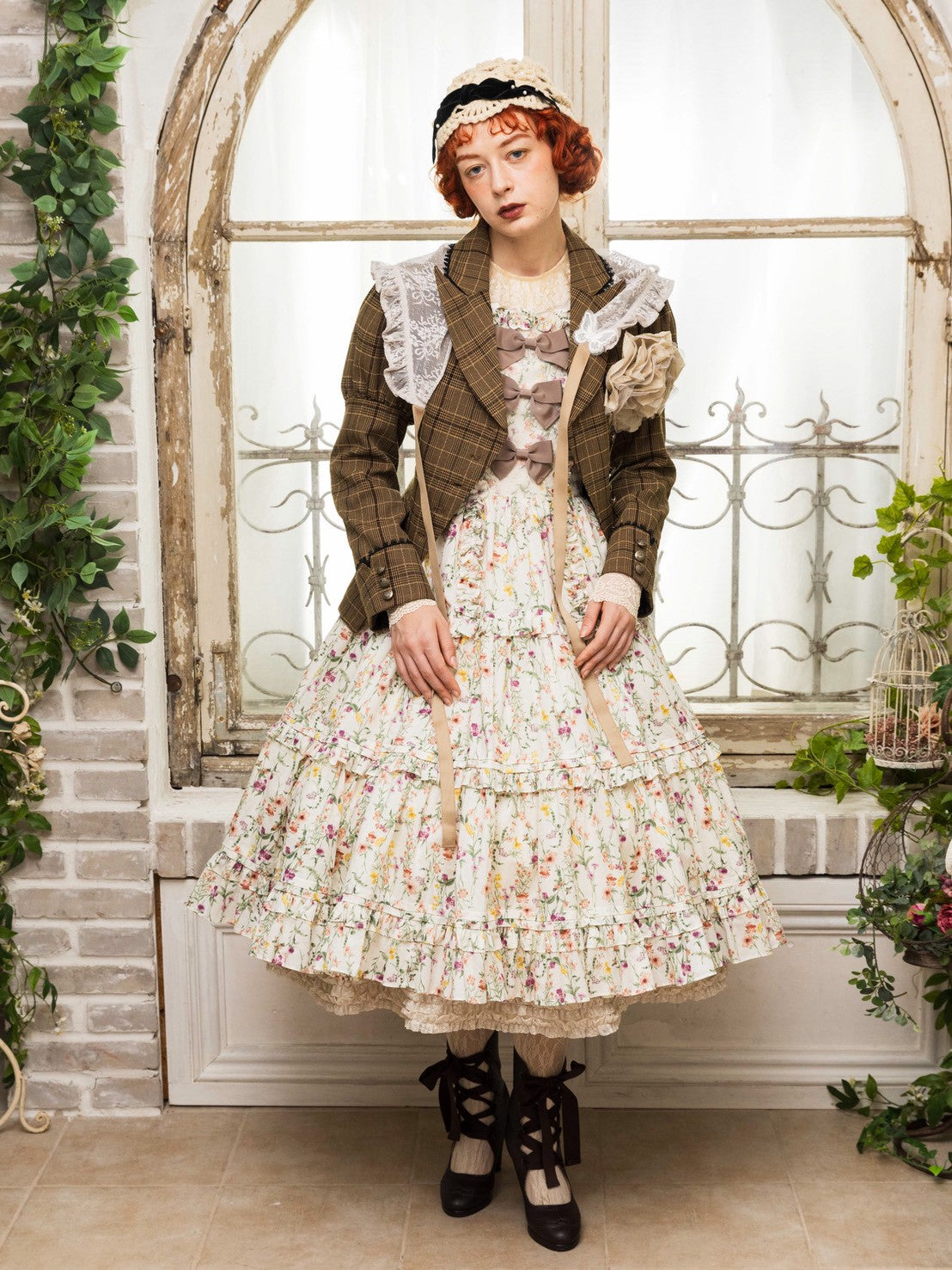 【Victorian maiden】ヴィクトリアンメイデントリアノンブーケマリアティアードドレス マゼンタ/ミスティー/ノクターン ★受注期間11月30日まで★