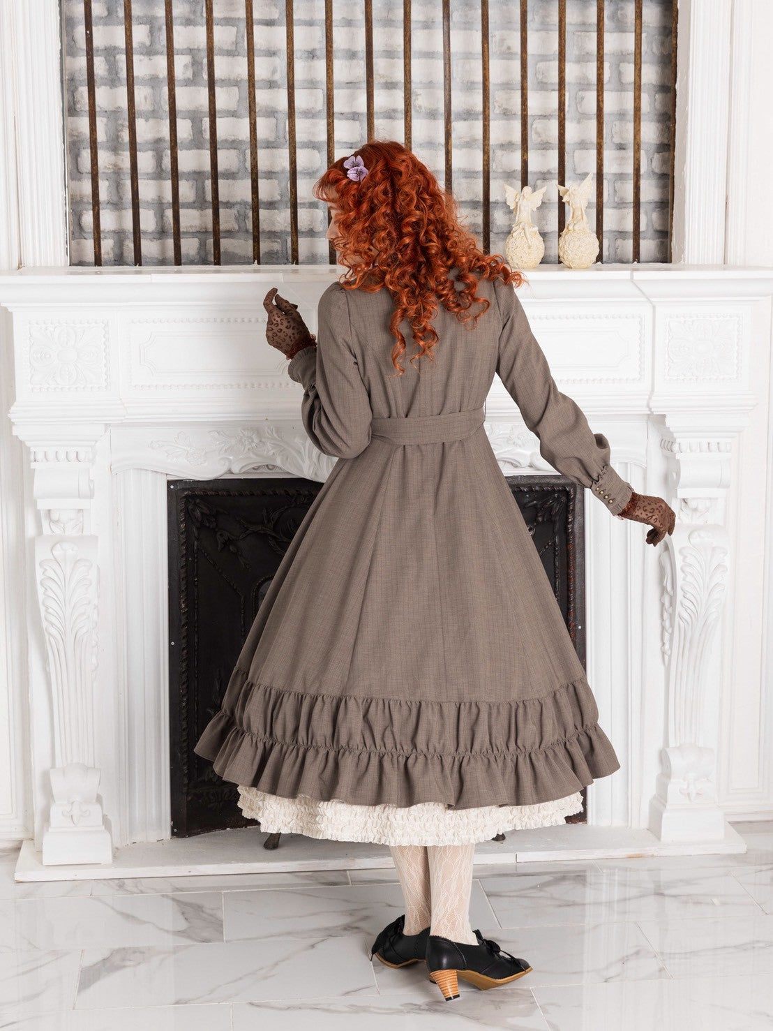 【Victorian maiden】ヴィクトリアンメイデンマルティエコールレースカラードレス モカブラウン/グレー★受注期間12月7日(日)まで★