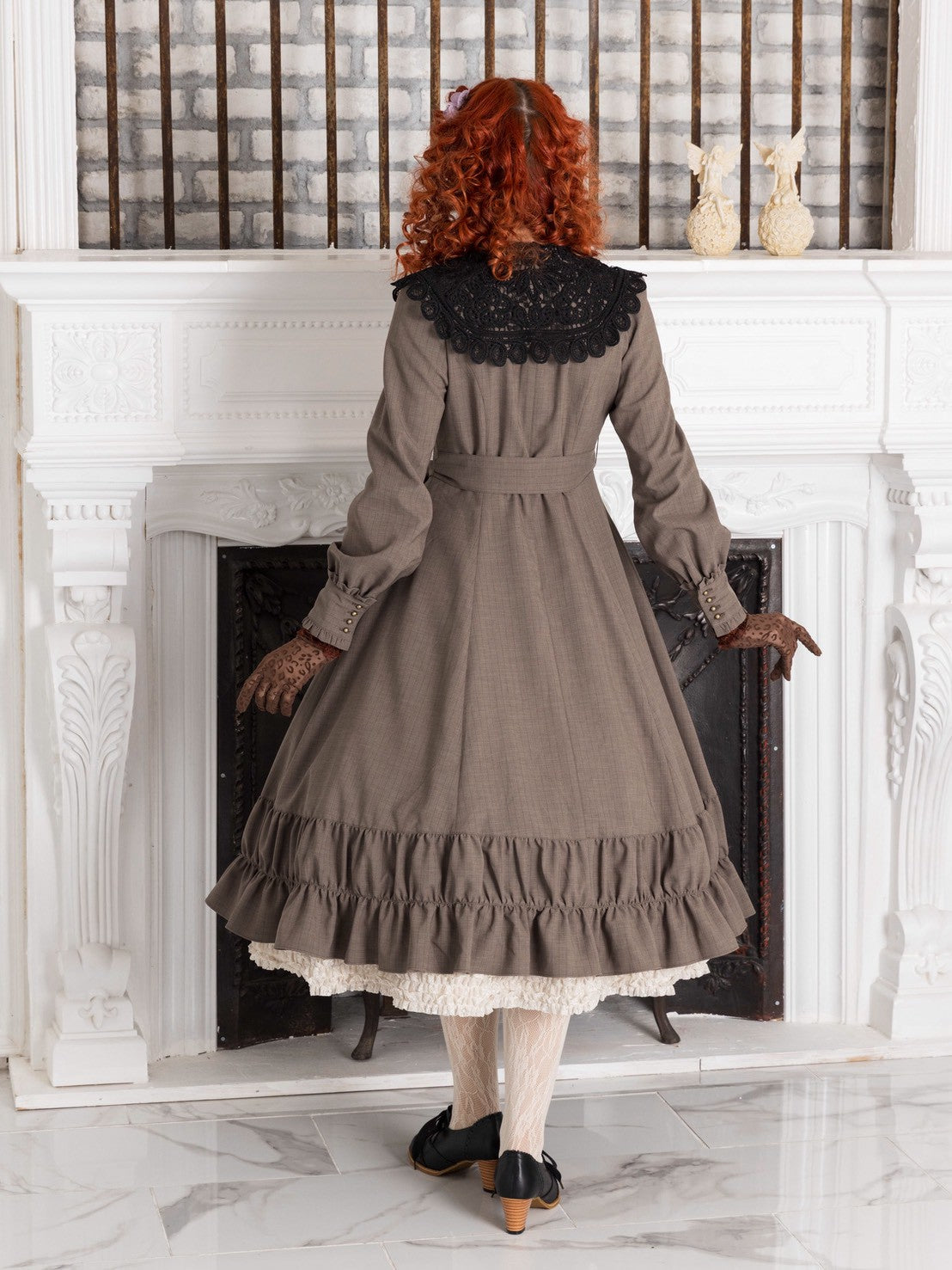 【Victorian maiden】ヴィクトリアンメイデンマルティエコールレースカラードレス モカブラウン/グレー★受注期間12月7日(日)まで★