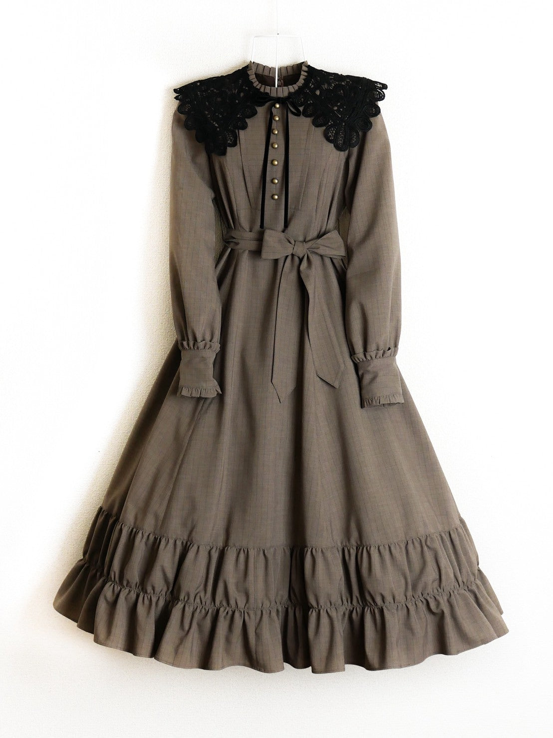 【Victorian maiden】ヴィクトリアンメイデンマルティエコールレースカラードレス モカブラウン/グレー★受注期間12月7日(日)まで★