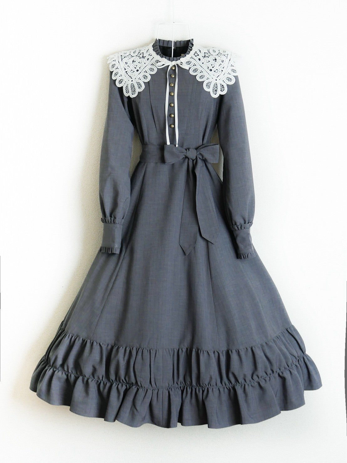 【Victorian maiden】ヴィクトリアンメイデンマルティエコールレースカラードレス モカブラウン/グレー★受注期間12月7日(日)まで★