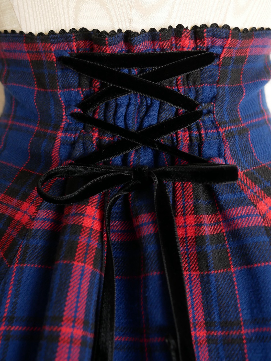 【Victorian maiden】ヴィクトリアンメイデン クラウンタータンスカート アイボリー×モスグリーン/ネイビー×チェリー ★受注期間12月22日まで★