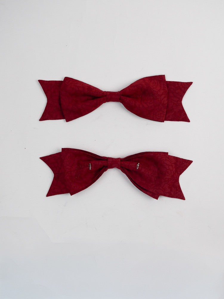 【Victorian maiden】ヴィクトリアンメイデン マトラッセローズツインリボンスリーブレスドレス カメオローズ/ローズレッド/ダークネイビー