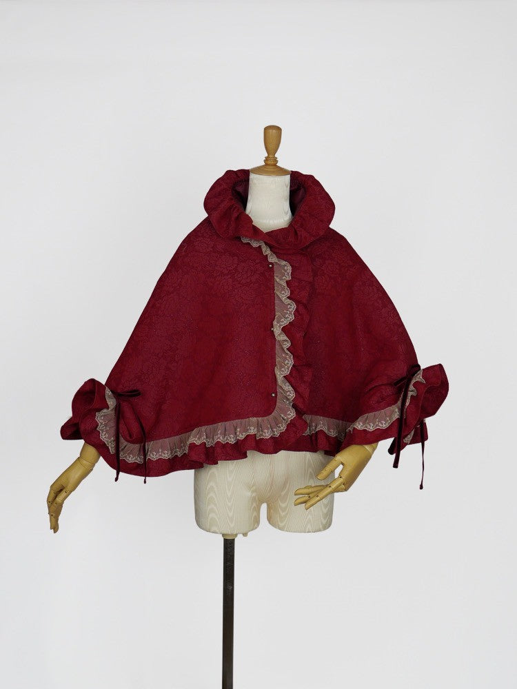 【Victorian maiden】ヴィクトリアンメイデン マトラッセローズガウンケープ カメオローズ/ローズレッド/ダークネイビー