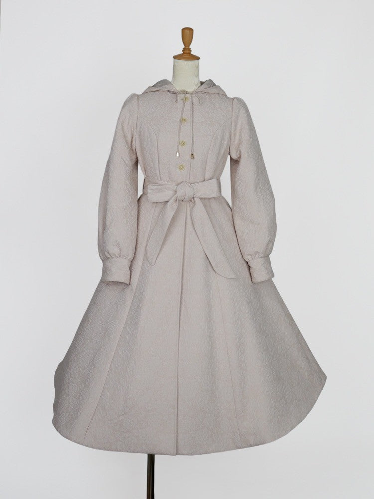 【Victorian maiden】ヴィクトリアンメイデン マトラッセローズフーデットロングコート カメオローズ/ローズレッド/ダークネイビー