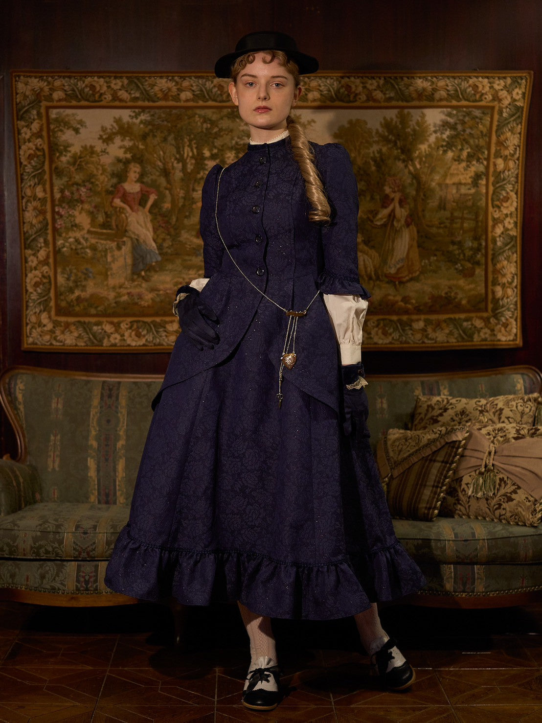 【Victorian maiden】ヴィクトリアンメイデン マトラッセローズテイルドレスジャケット カメオローズ/ローズレッド/ダークネイビー