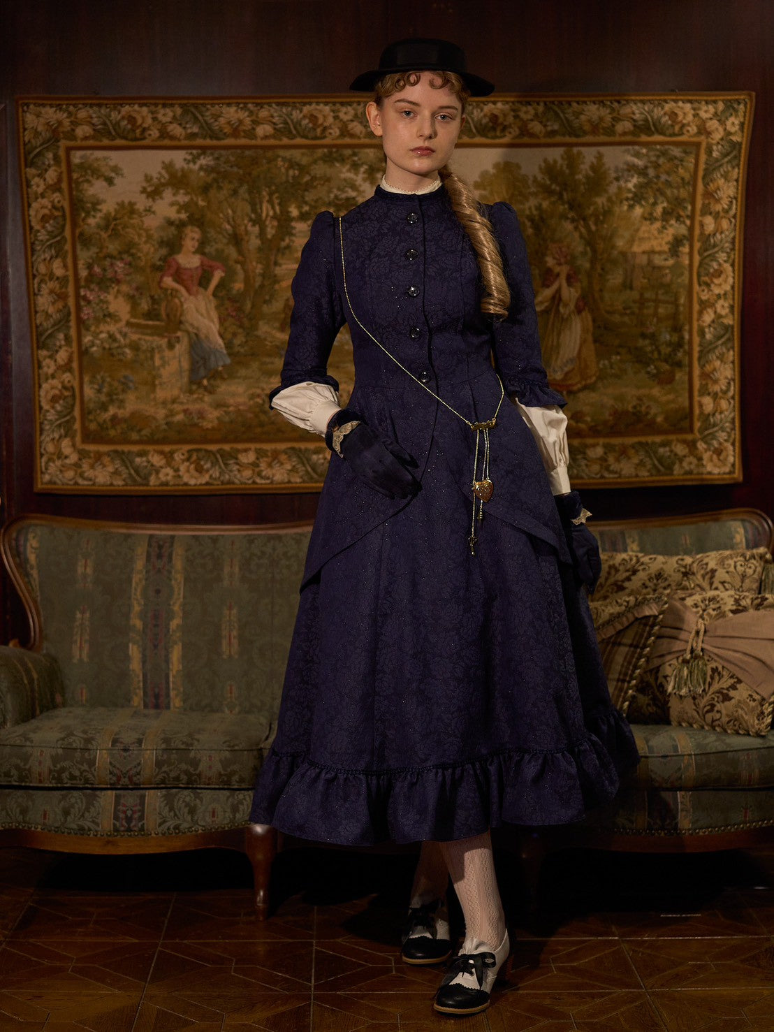 【Victorian maiden】ヴィクトリアンメイデン マトラッセローズテイルドレスジャケット カメオローズ/ローズレッド/ダークネイビー