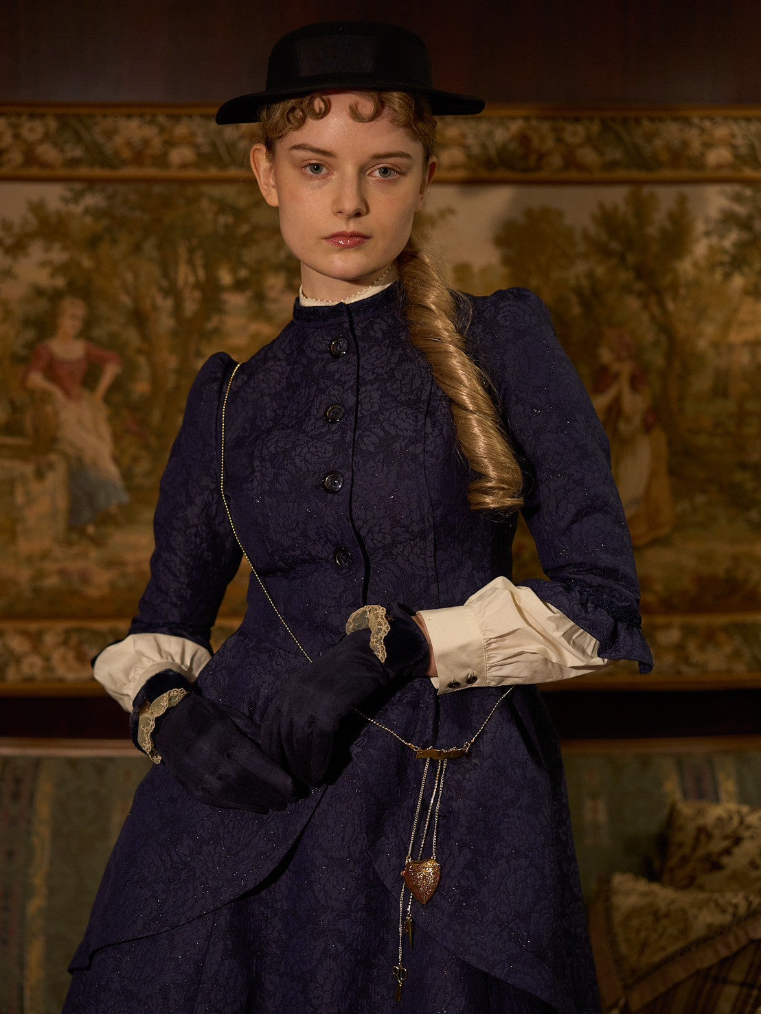 【Victorian maiden】ヴィクトリアンメイデン マトラッセローズテイルドレスジャケット カメオローズ/ローズレッド/ダークネイビー