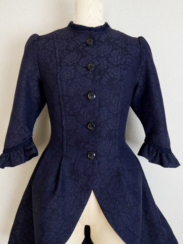 【Victorian maiden】ヴィクトリアンメイデン マトラッセローズテイルドレスジャケット カメオローズ/ローズレッド/ダークネイビー