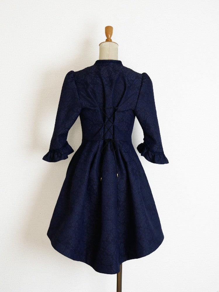 【Victorian maiden】ヴィクトリアンメイデン マトラッセローズテイルドレスジャケット カメオローズ/ローズレッド/ダークネイビー