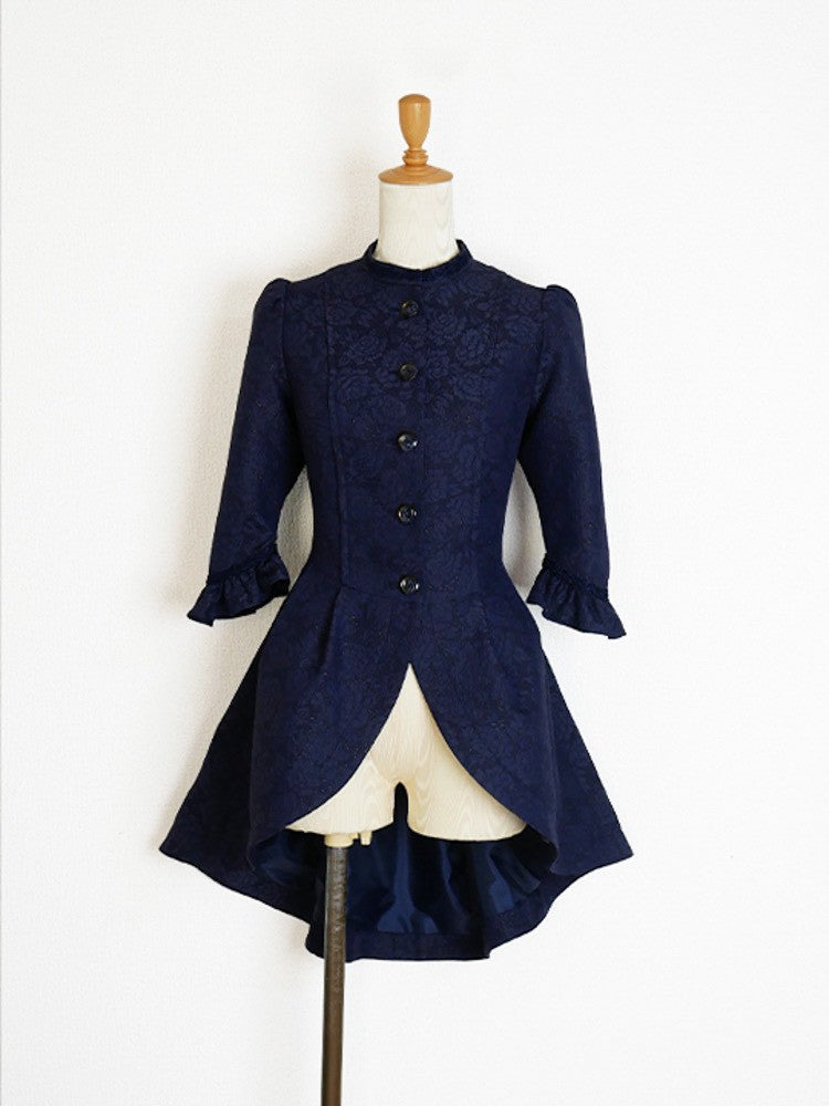 【Victorian maiden】ヴィクトリアンメイデン マトラッセローズテイルドレスジャケット カメオローズ/ローズレッド/ダークネイビー