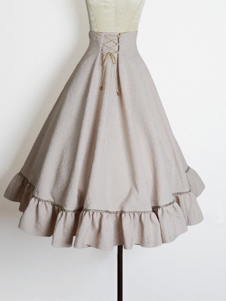 【Victorian maiden】ヴィクトリアンメイデン マトラッセローズハイウエストスカート カメオローズ/ローズレッド/ダークネイビー