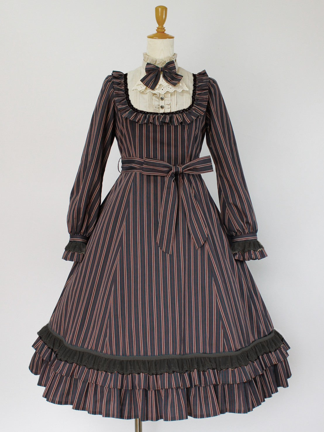 【Victorian maiden】ヴィクトリアンメイデン ★ご予約受付中★レジメンクラシカルドールロングドレス シナモン/ボルドー/グリーン(ノーマル サイズ/プラスサイズ)