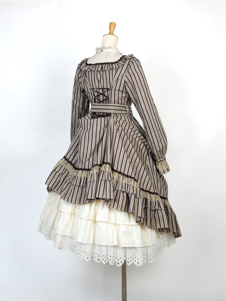 【Victorian maiden】ヴィクトリアンメイデン ★ご予約受付中★レジメンクラシカルドールロングドレス シナモン/ボルドー/グリーン(ノーマル サイズ/プラスサイズ)