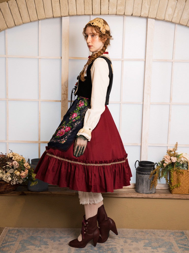 【Victorian maiden】ヴィクトリアンメイデン ★ご予約受付中★ 薔薇チロルタブリエ ボルドー/ネイビー