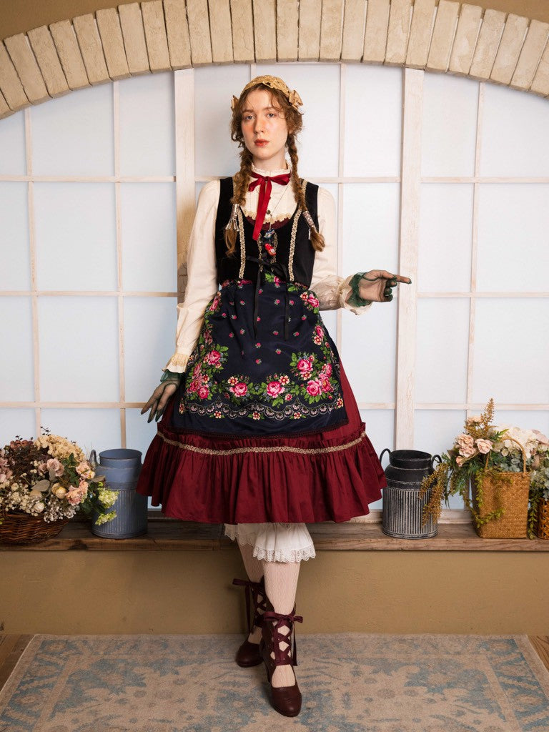 【Victorian maiden】ヴィクトリアンメイデン ★ご予約受付中★ 薔薇チロルタブリエ ボルドー/ネイビー