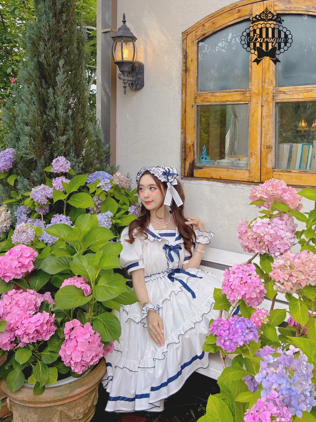 【Baroque】バロック ★ご予約受付中★ Perles de rosée セーラーヘアリボンピンセット 4色展開