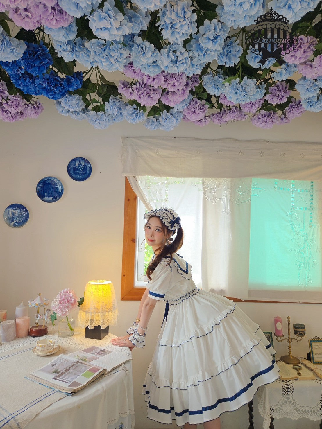 【Baroque】バロック ★ご予約受付中★ Perles de roséeセーラーワンピース 4色展開 M~L/XL