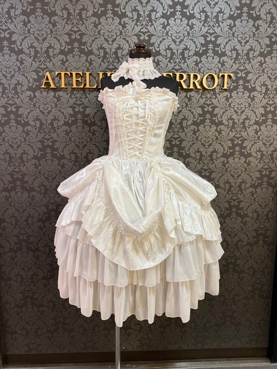 【ATELIER PIERROT】夏季开始套装(连衣裙/pannier/choker)白色/黑色