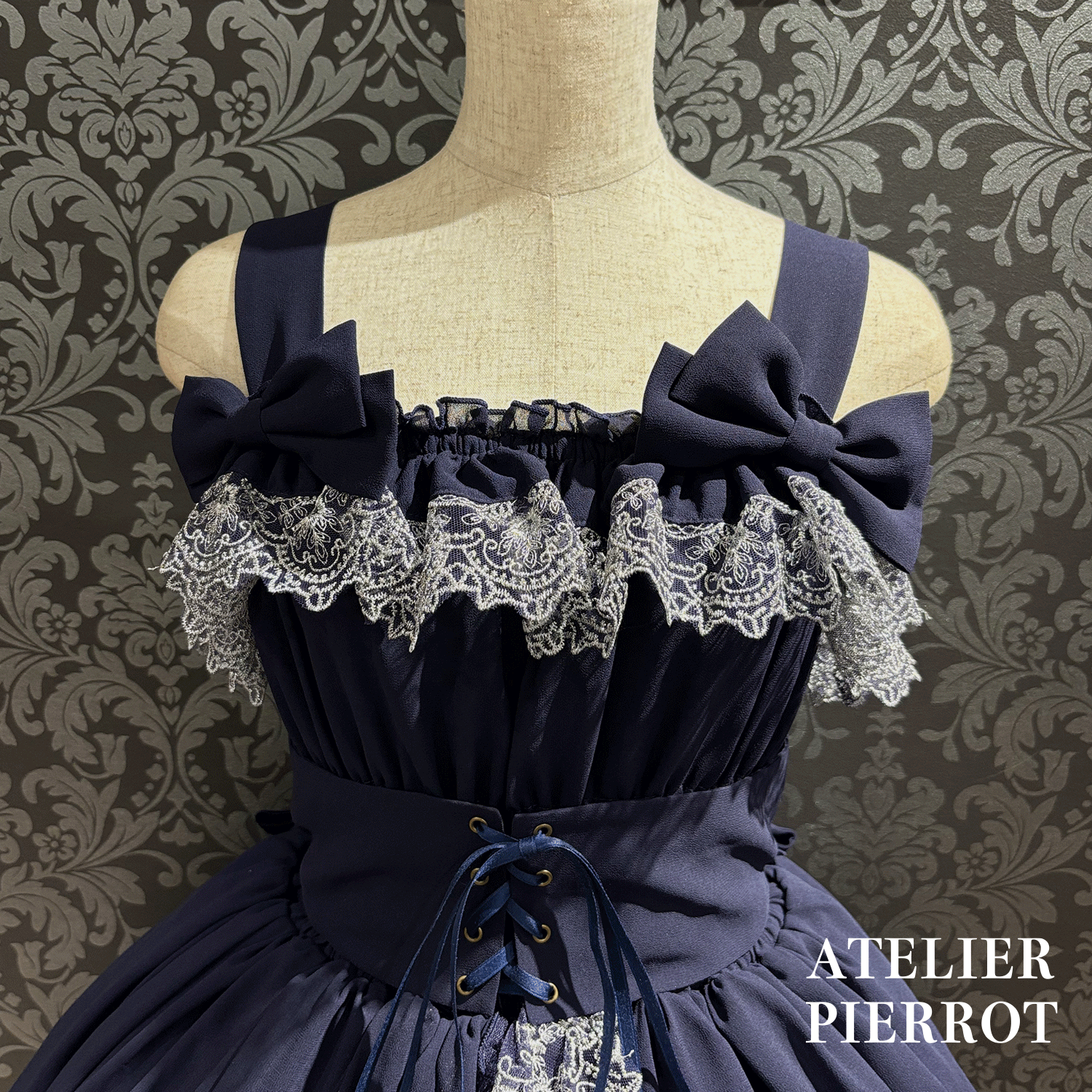 【ATELIER PIERROT】 Celestial Veil JSK White/Bordeaux/Purple/Navy/Black Size1/Size2