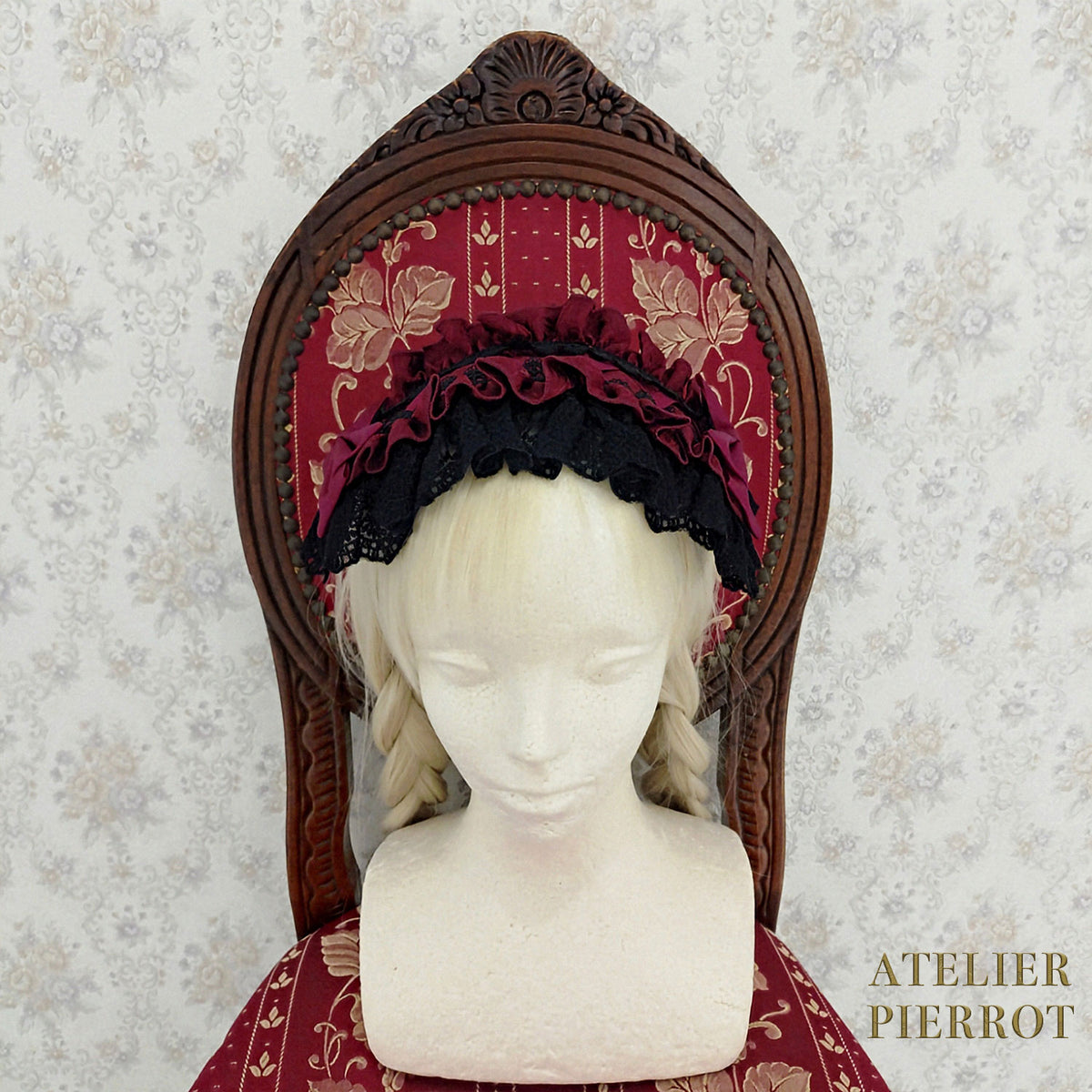 【ATELIER PIERROT】 Royal Nocturne Headdress ホワイト/ピンク/ワイン/グリーン/ネイビー/ブラック