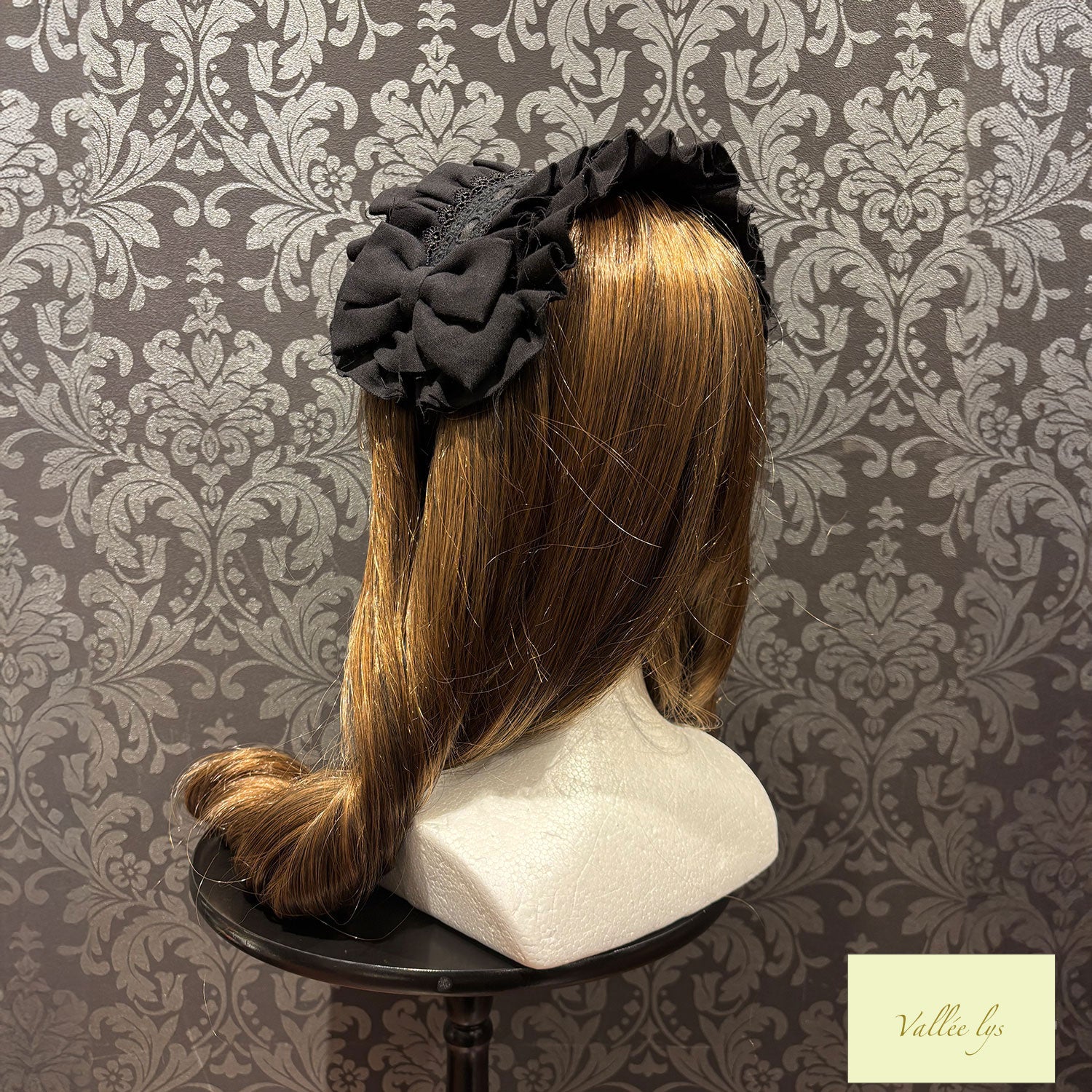 【Vallée lys】ヴァレリス Nonette -Gauze-Headdress ボルドー/グレー/ブラック ★11月下旬~12月上旬発売★