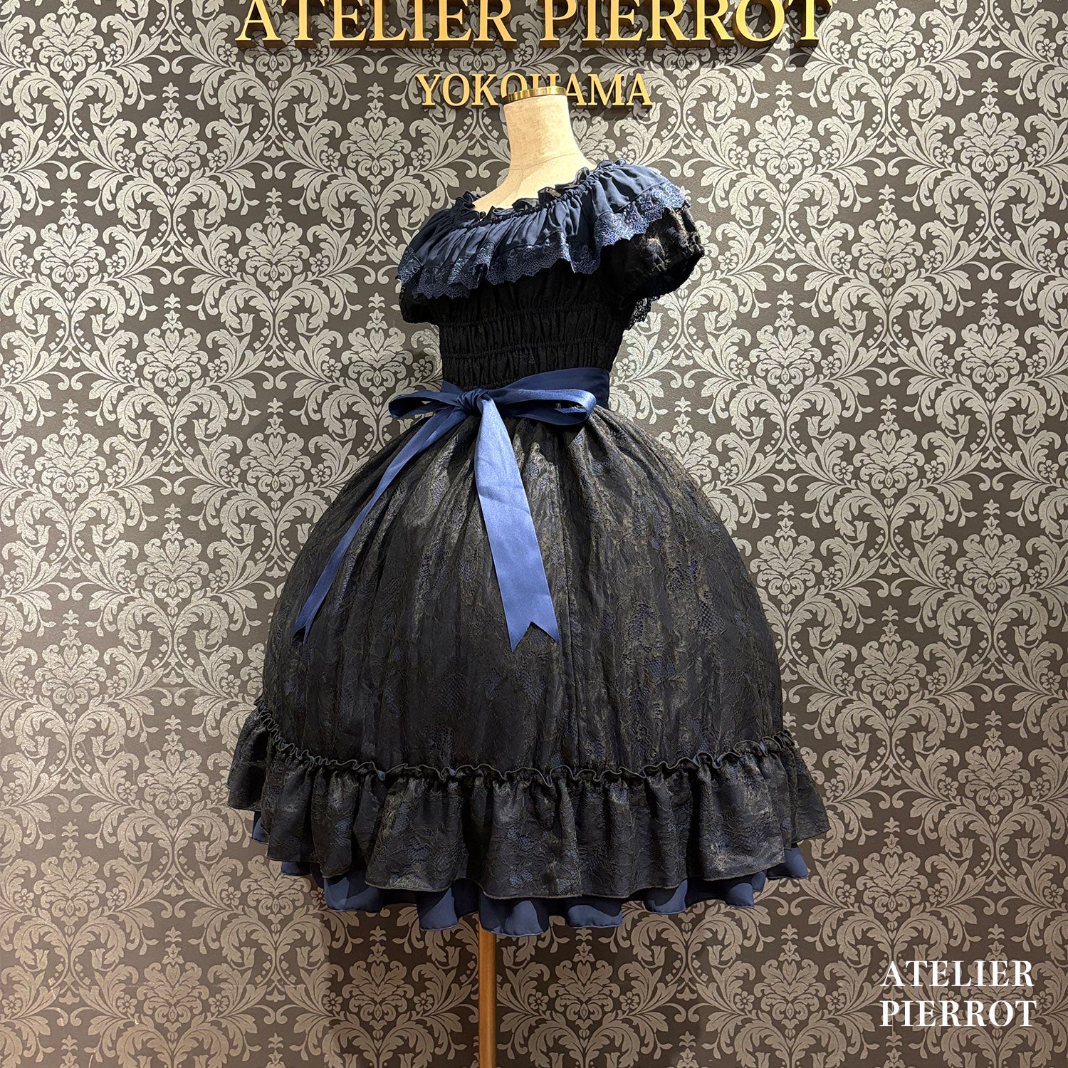【ATELIER PIERROT】 Ruined Castle Dress 新色ホワイト/ボルドー/新色パープル/ネイビー/ホワイト×ブラック/ブラック