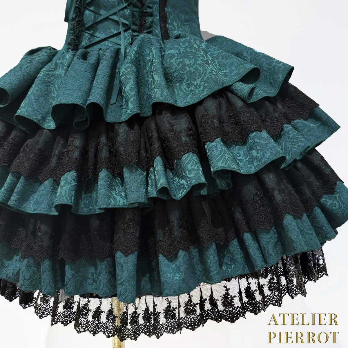 【ATELIER PIERROT】 Royal Nocturne Mini Corset Skirt ホワイト/ピンク/ワイン/グリーン/ネイビー/ブラック