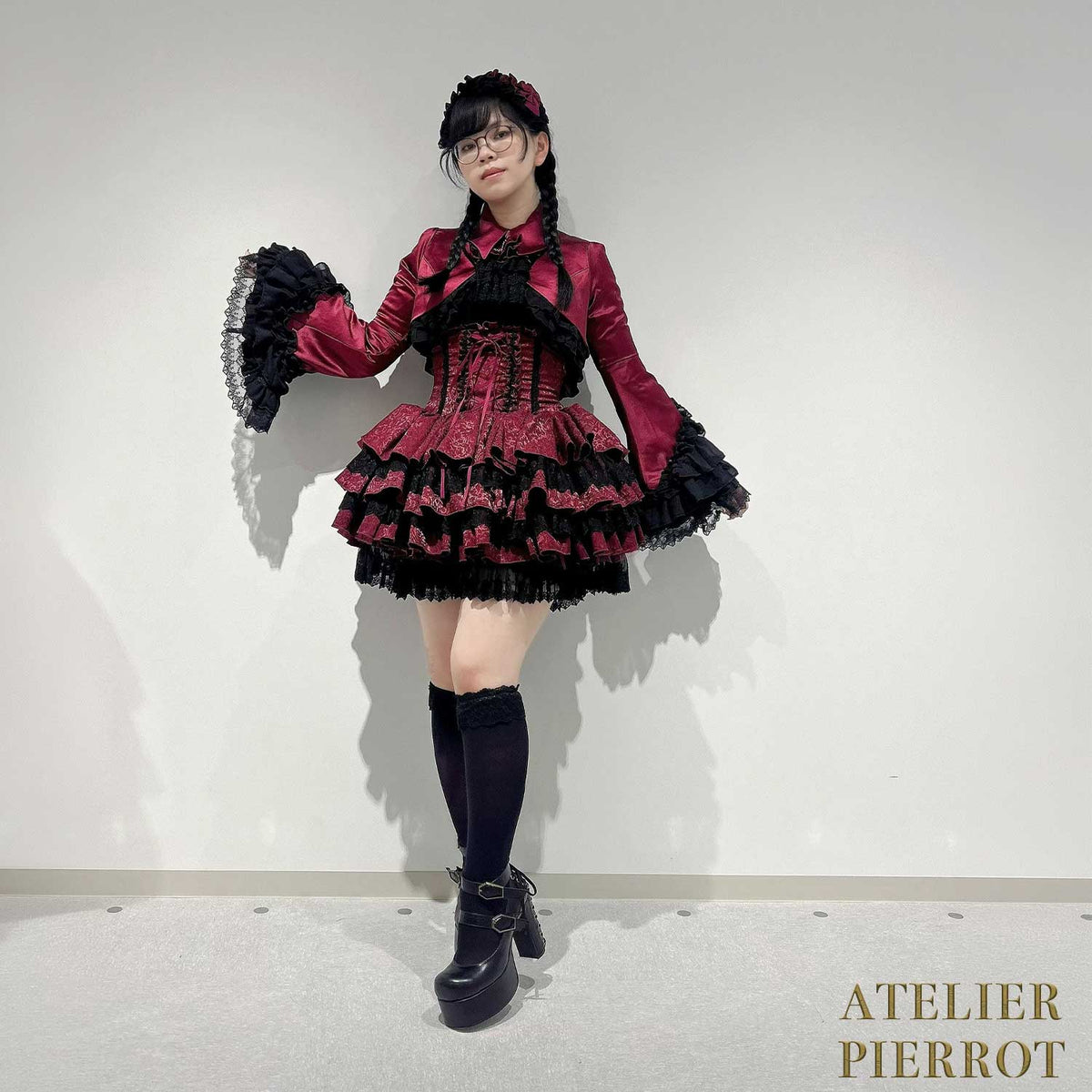 【ATELIER PIERROT】 Royal Nocturne Mini Corset Skirt ホワイト/ピンク/ワイン/グリーン/ネイビー/ブラック