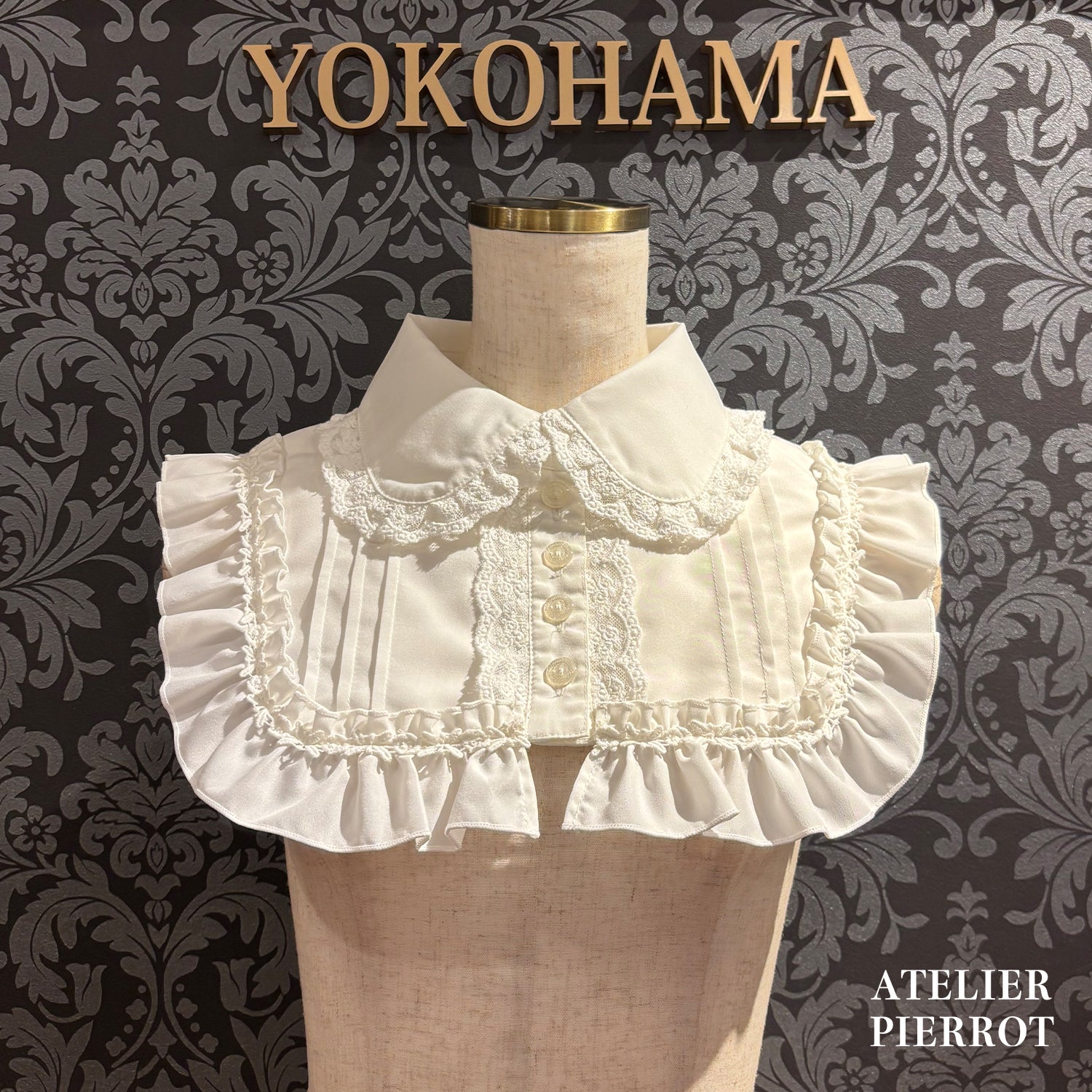 【ATELIER PIERROT】 츠케 칼라 / 마루 칼라White/Black