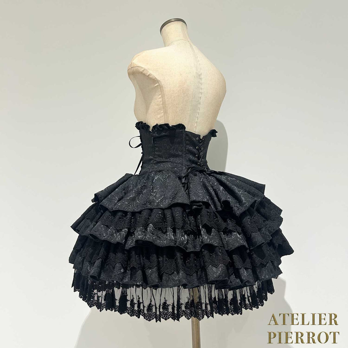 【ATELIER PIERROT】 Royal Nocturne Mini Corset Skirt ホワイト/ピンク/ワイン/グリーン/ネイビー/ブラック