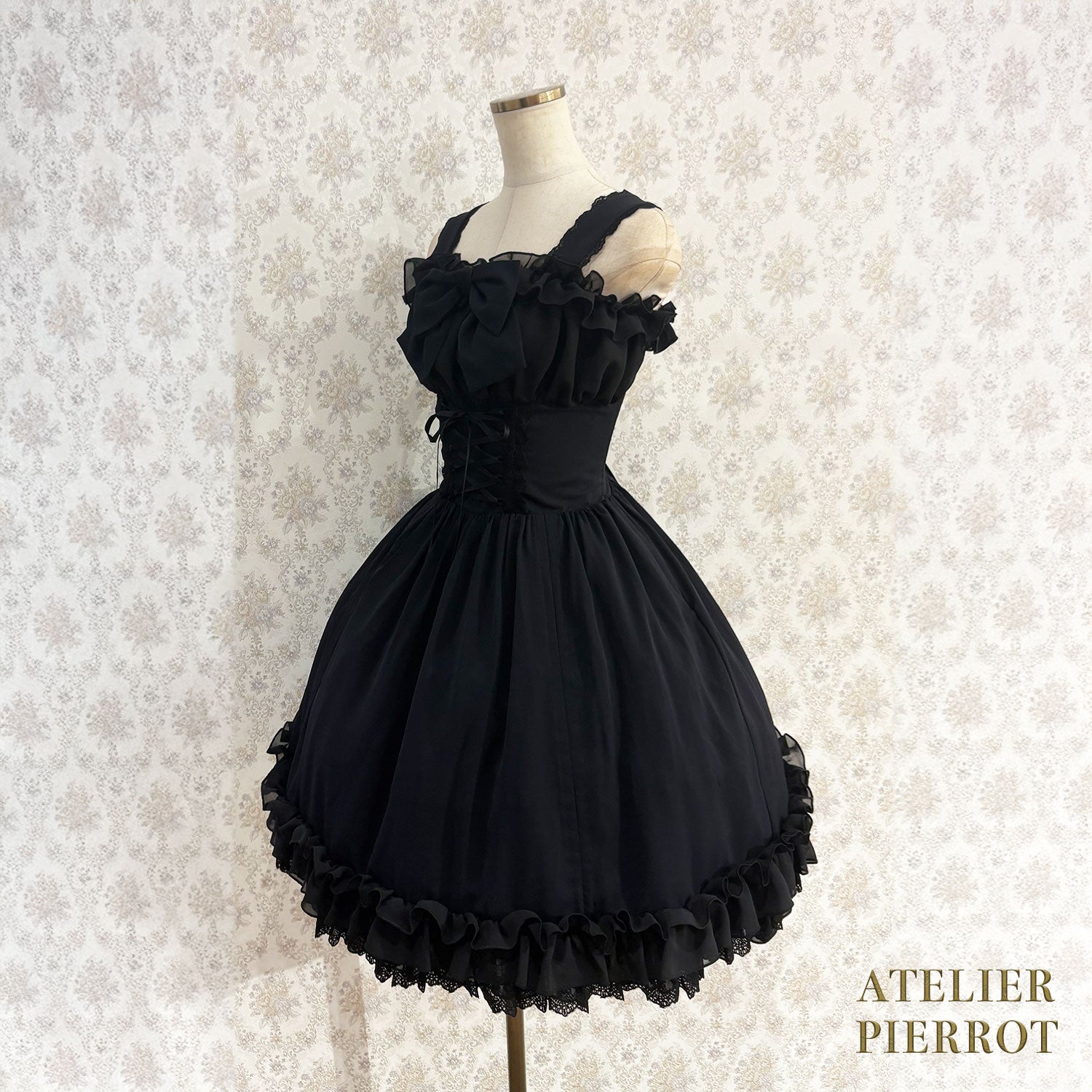 【ATELIER PIERROT】 Eternal Waltz Jumper Skirt ホワイト/ボルドー/パープル/ネイビー/ブラック×ホワイト/ブラック