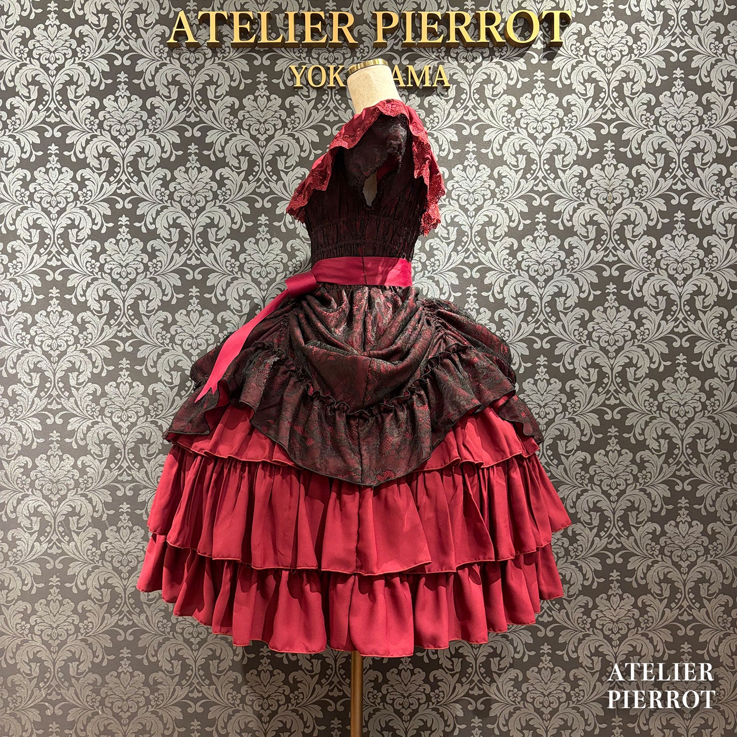 【ATELIER PIERROT】 Ruined Castle Dress 新色ホワイト/ボルドー/新色パープル/ネイビー/ホワイト×ブラック/ブラック