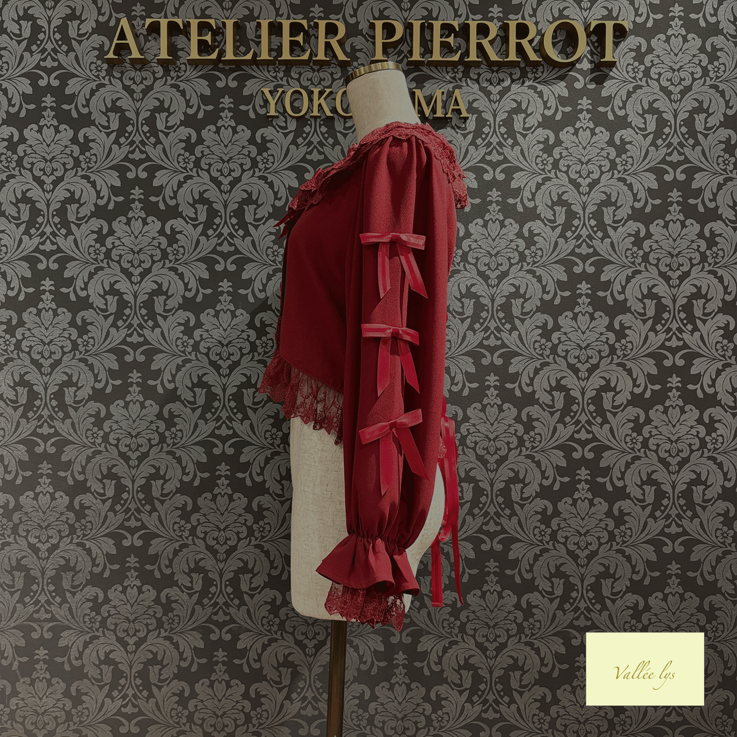 【Vallée lys】ヴァレリス Sugar Lace Ribbon Bolero ホワイト/ボルドー/ネイビー/ブラック