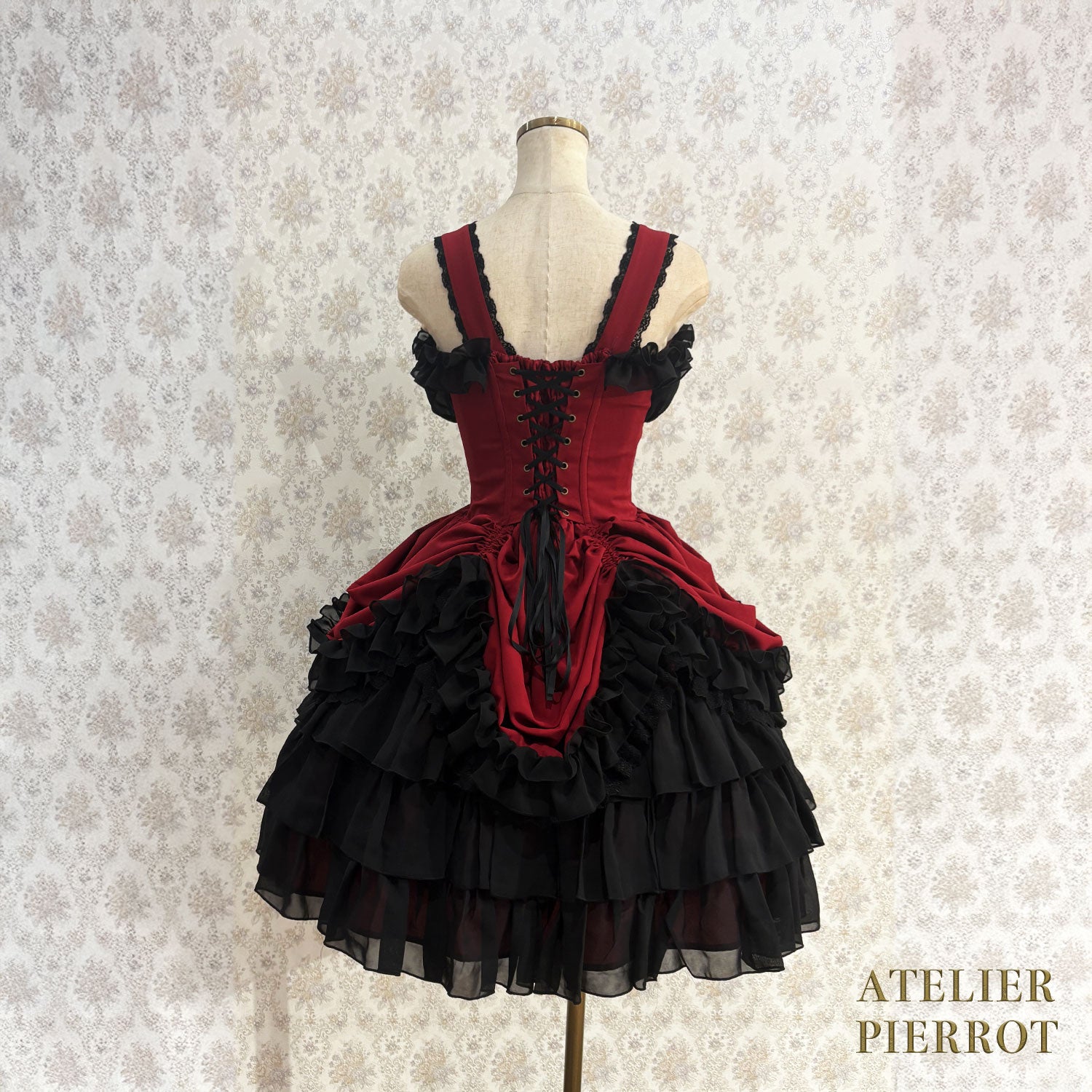 【ATELIER PIERROT】 Eternal Waltz Jumper Skirt ホワイト/ボルドー/パープル/ネイビー/ブラック×ホワイト/ブラック