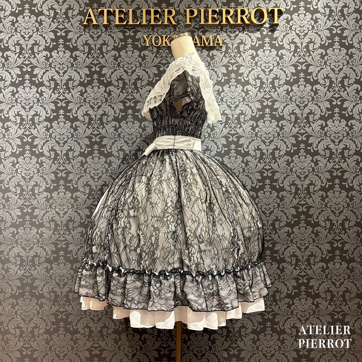 【ATELIER PIERROT】 Ruined Castle Dress 新色ホワイト/ボルドー/新色パープル/ネイビー/ホワイト×ブラック/ブラック