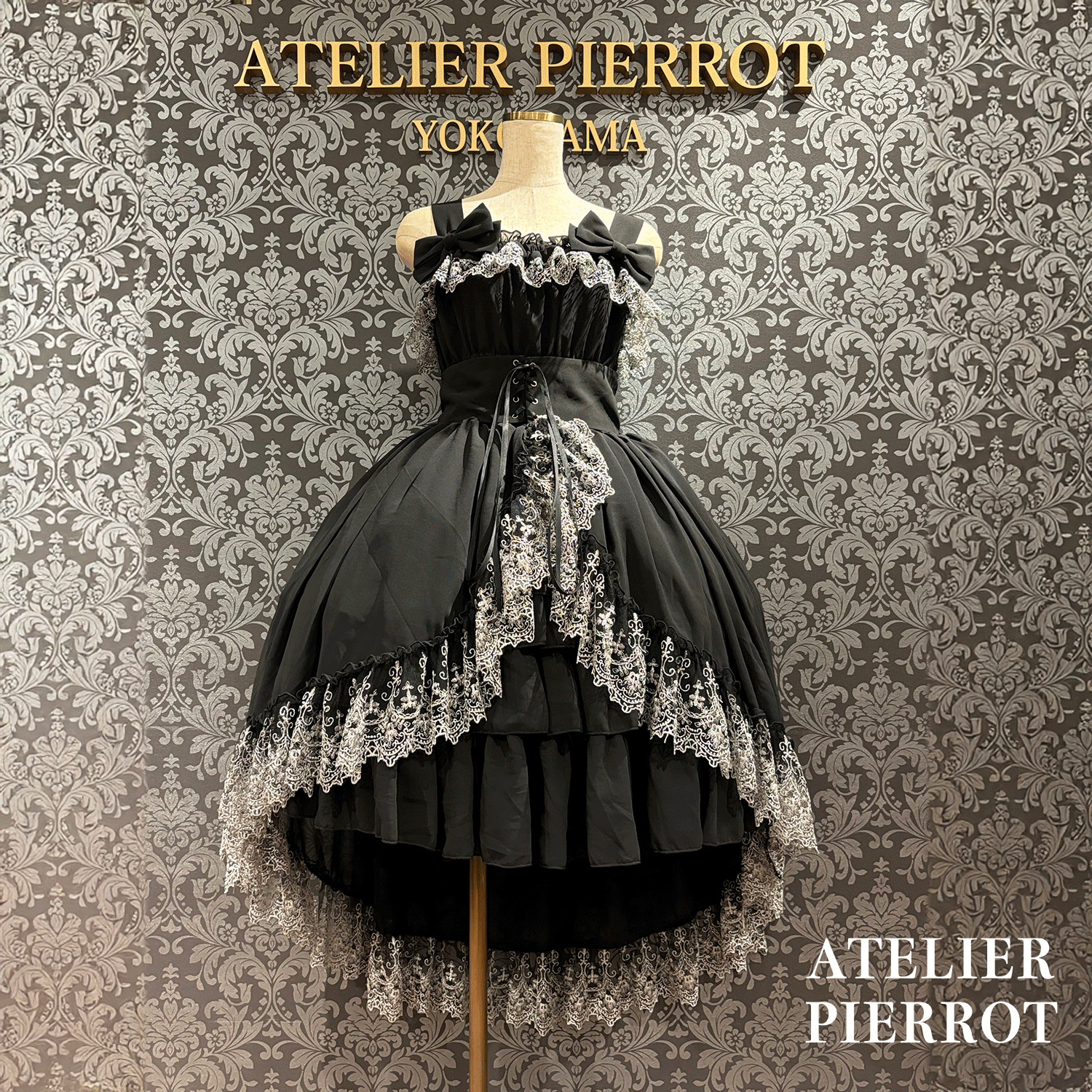 【ATELIER PIERROT】 Celestial Veil JSK White/Bordeaux/Purple/Navy/Black Size1/Size2