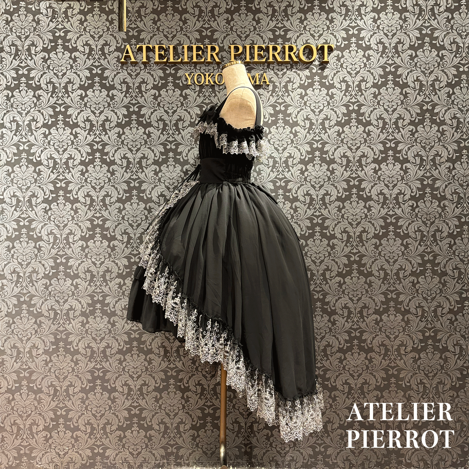 【ATELIER PIERROT】 Celestial Veil JSK White/Bordeaux/Purple/Navy/Black Size1/Size2