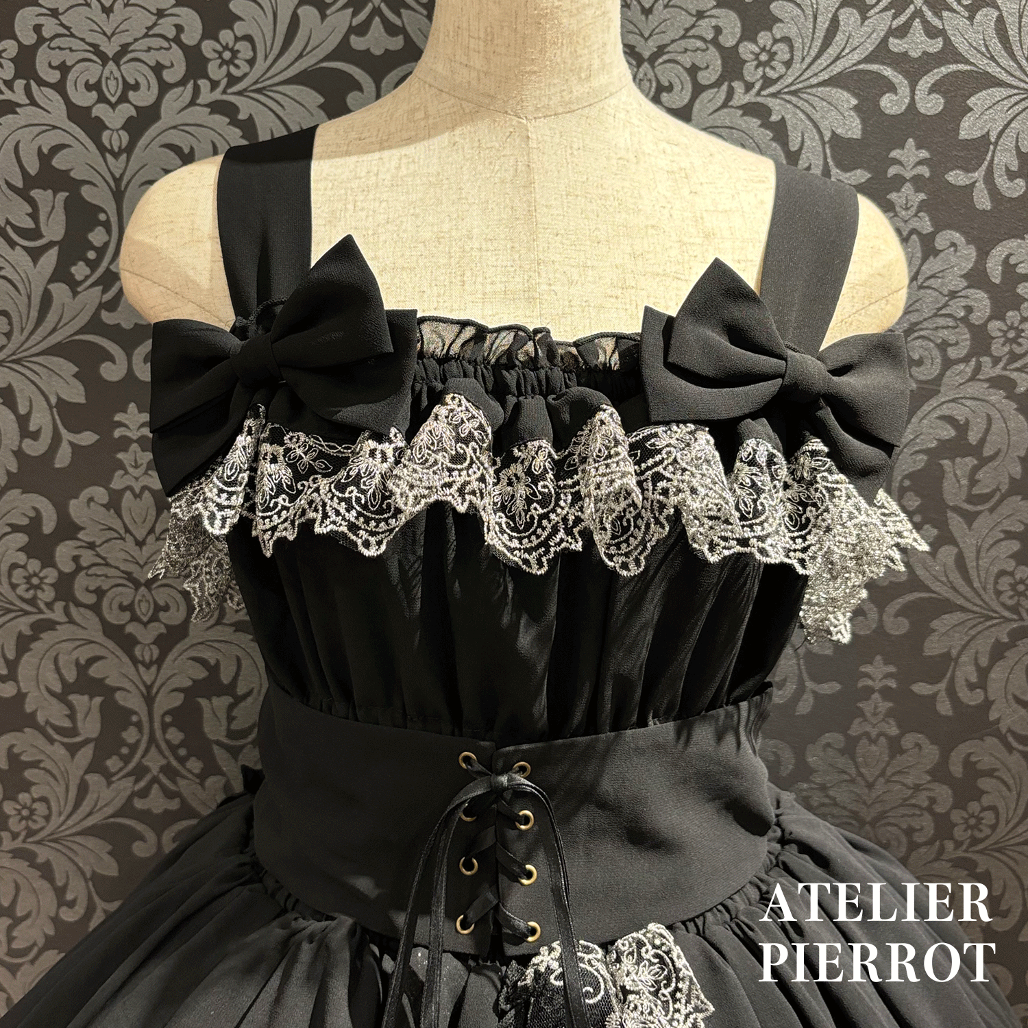 【ATELIER PIERROT】 Celestial Veil JSK White/Bordeaux/Purple/Navy/Black Size1/Size2