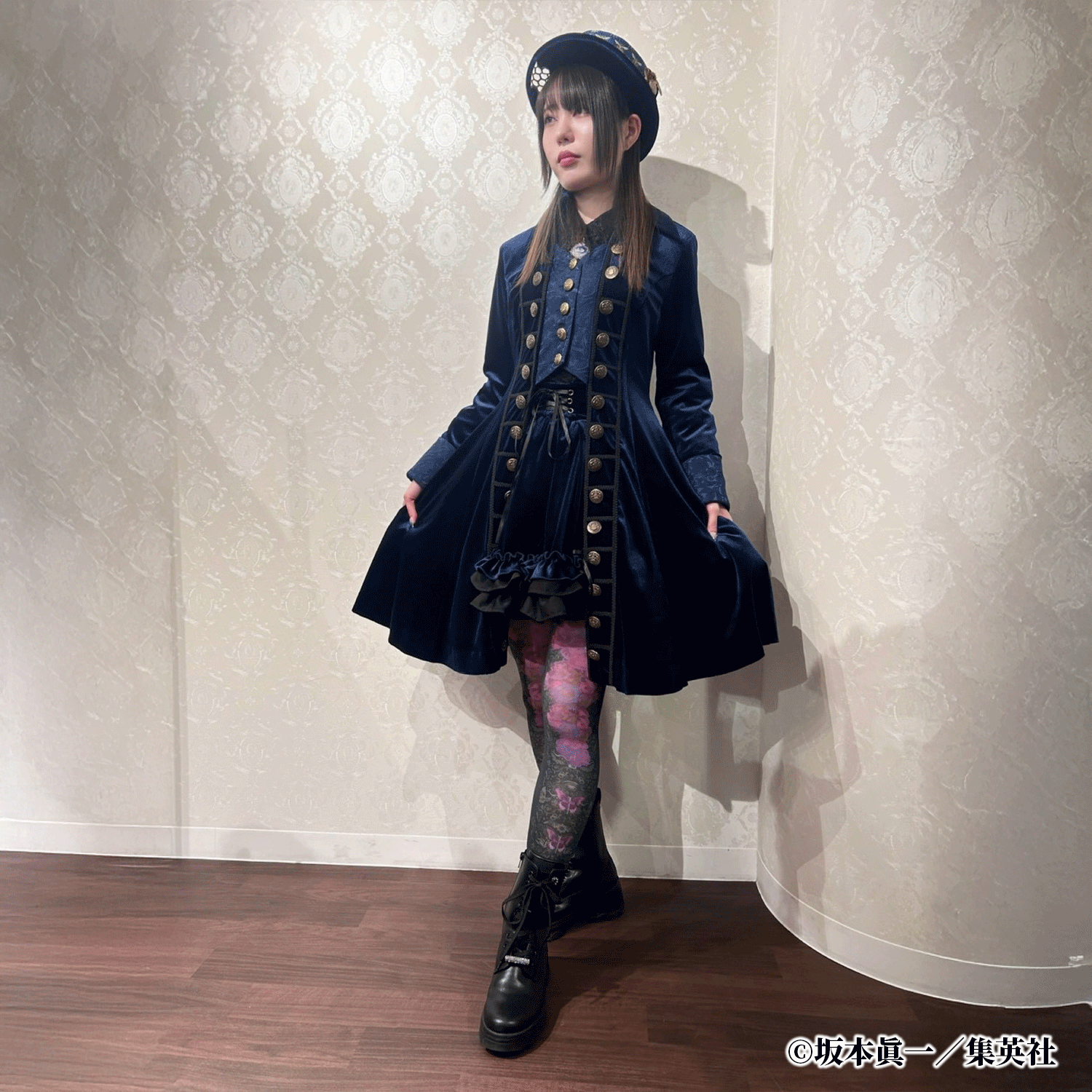 【ATELIER PIERROT】 「 イノサン 」 ロングジャケット 赤 ( 刺繍あり ) /青( 刺繍なし ) /黒 ( 刺繍なし )