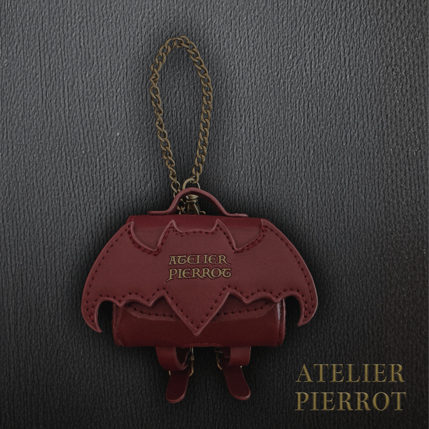 【ATELIER PIERROT】“夜間墳墓” Batwing Air Pods Case Bordeaux/Navy/Black