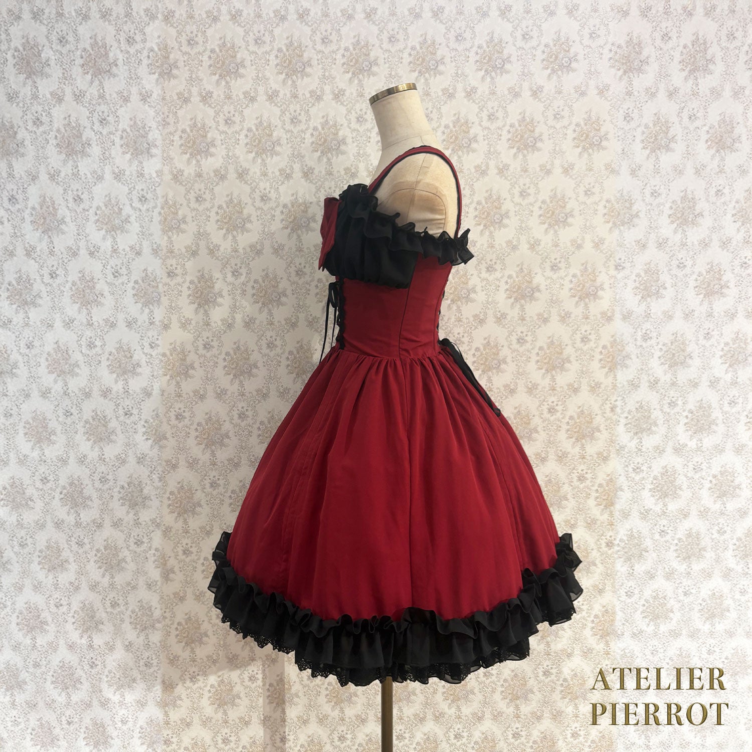 【ATELIER PIERROT】 Eternal Waltz Jumper Skirt ホワイト/ボルドー/パープル/ネイビー/ブラック×ホワイト/ブラック
