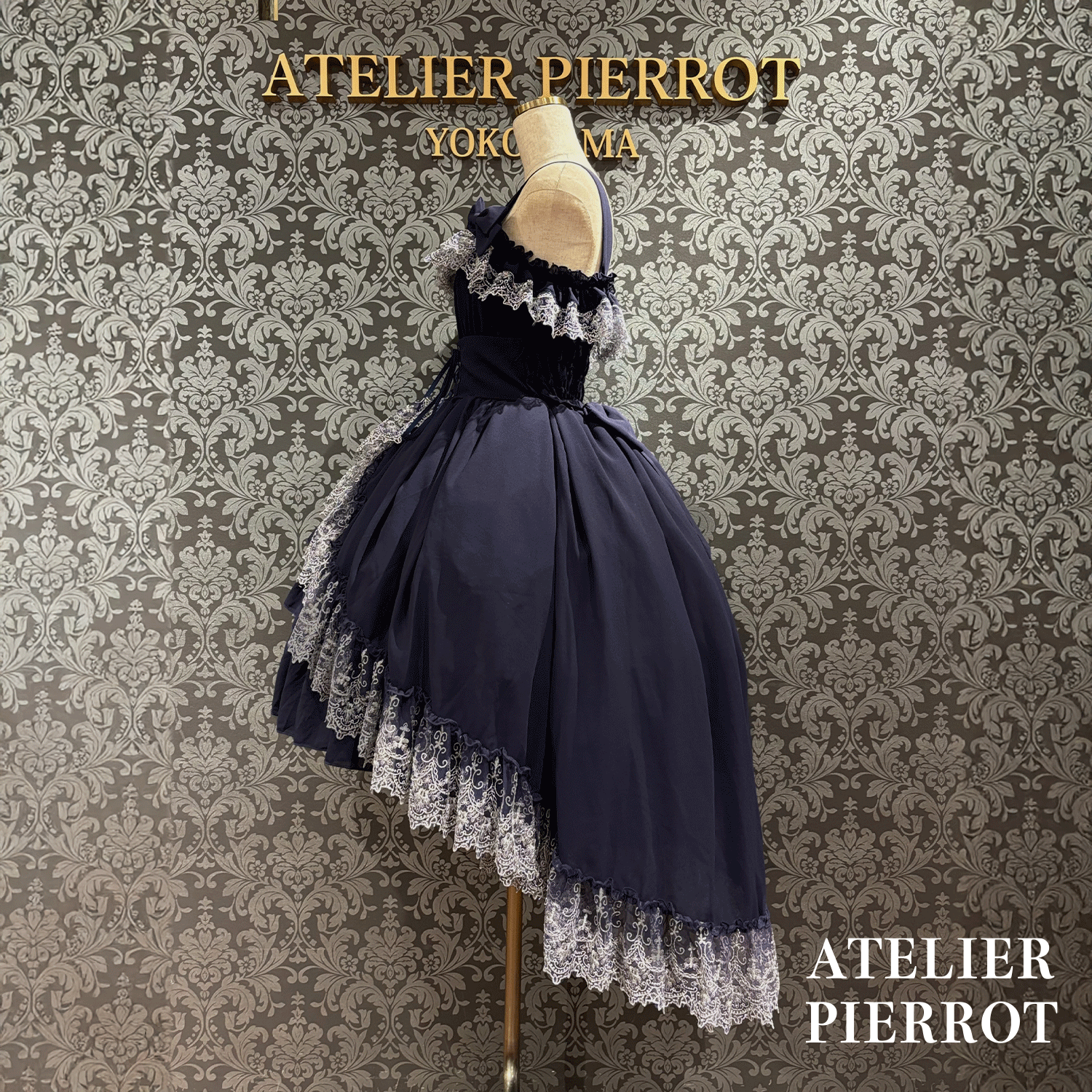 【ATELIER PIERROT】 Celestial Veil JSK White/Bordeaux/Purple/Navy/Black Size1/Size2