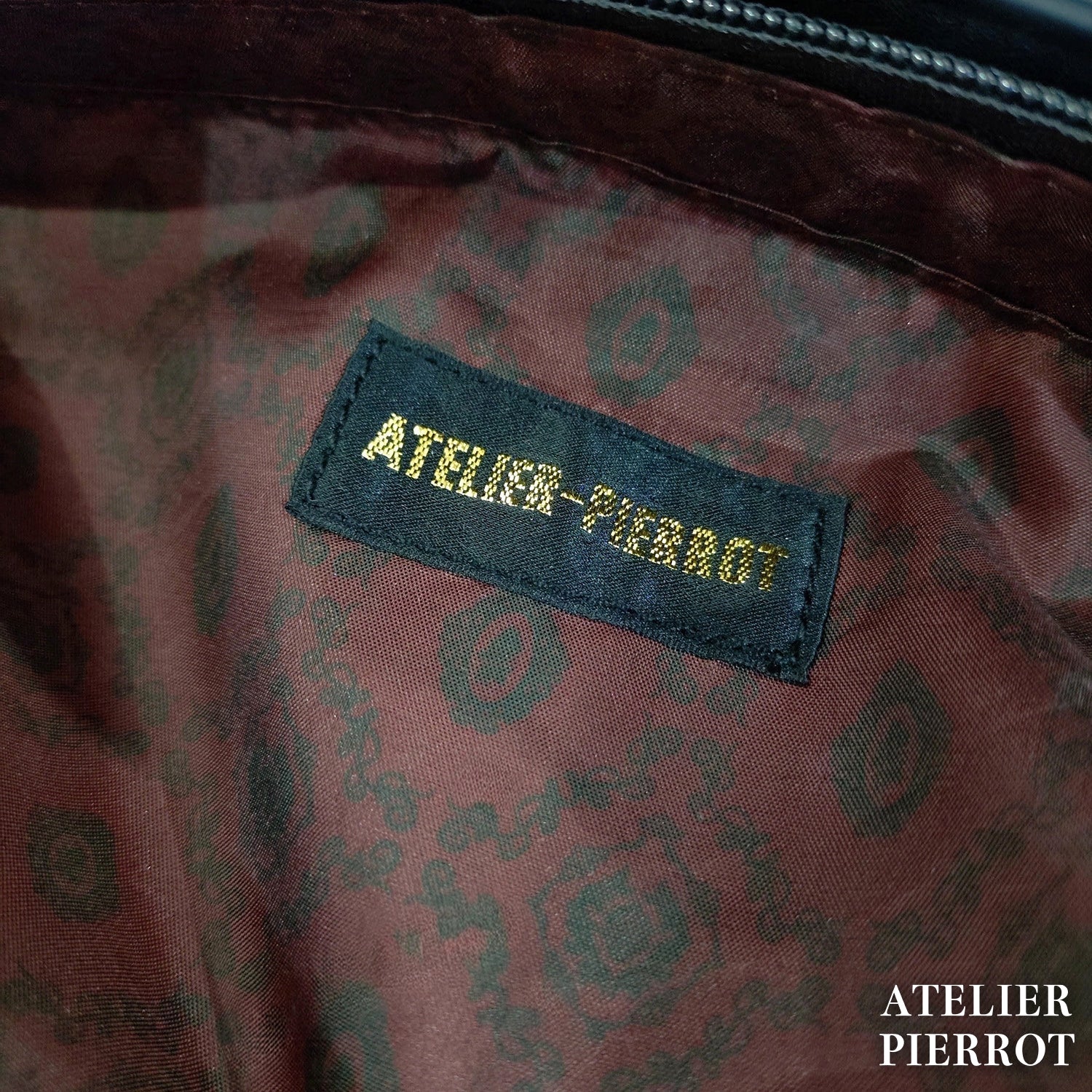 【ATELIER PIERROT】 ★ご予約受付中★ “Secret Reliquary” Lace-Up Bag ホワイト/ブラック×ボルドー/ブラック