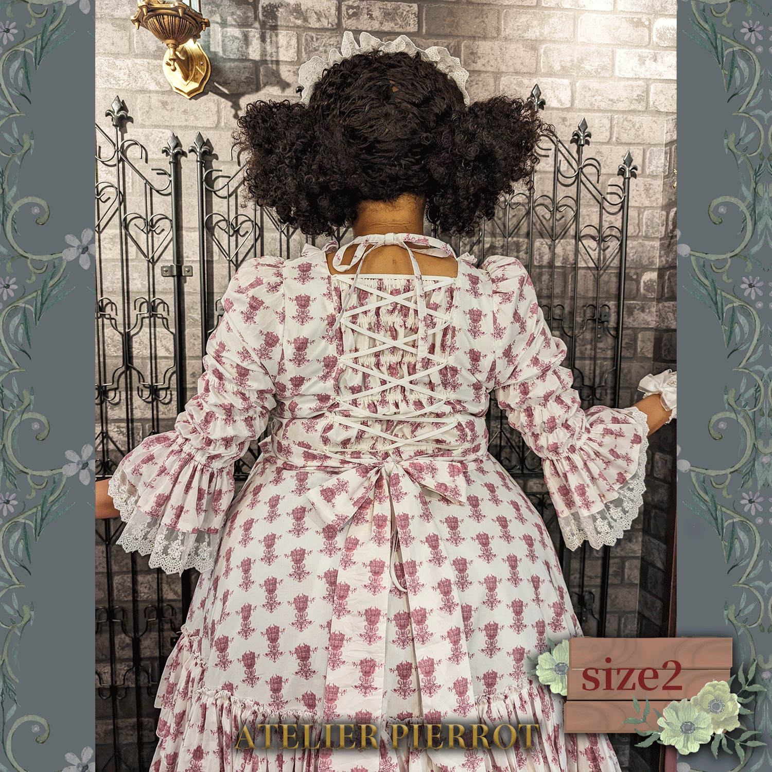 【ATELIER PIERROT】 Rosy Bouquet Dress Size 2
