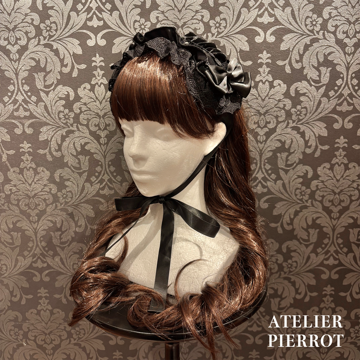 【ATELIER PIERROT】 Adenophora Kopfschmuck Bordeaux/Marine/Schwarz ★Geplant, Mitte September bis zum Ende veröffentlicht zu werden★