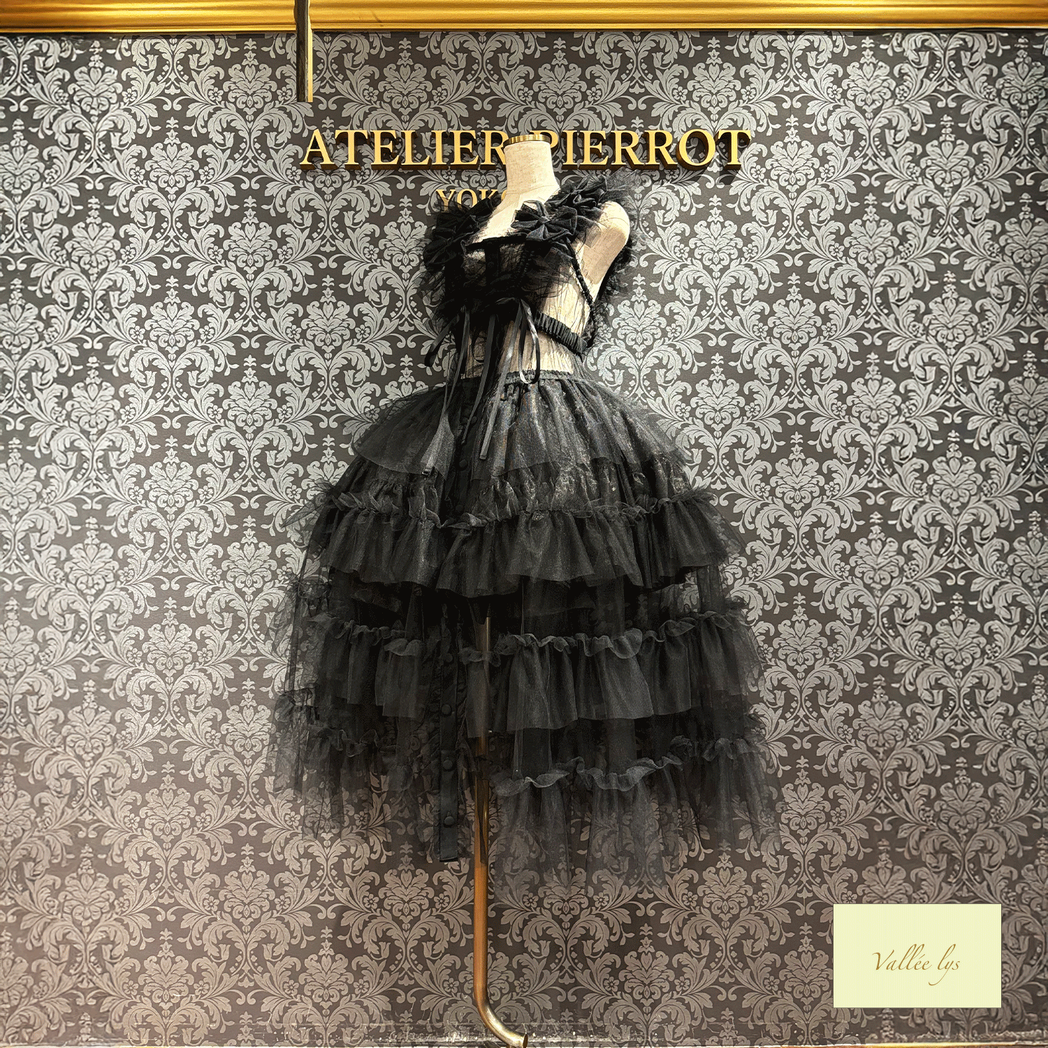 【Vallee lys】Vallee Nocturne Tulle Jumper Skirt白色/波尔多/紫色/黑色