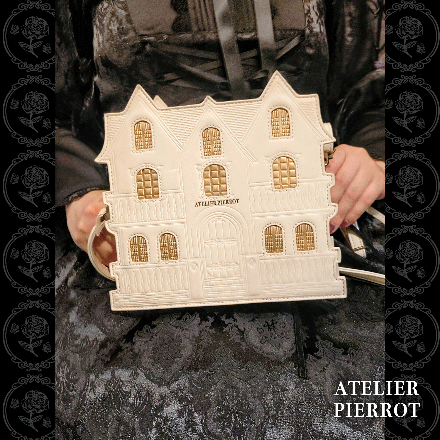 【ATELIER PIERROT】 Haunted House Pochette ホワイト/パープル/ブラック ★11月中旬〜下旬発売★